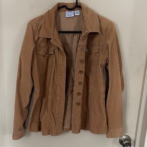 Women's Tan Corduroy Utility Jacket